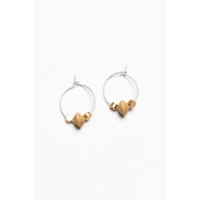 Lea Gold Wood Beaded Earring