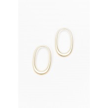 Dina Matte Silver Earring